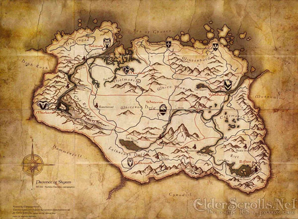 Mapa Skyrim