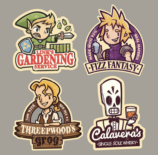 Gaming stickers