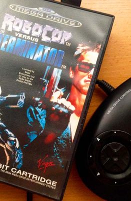 Robocop, terminator, videojuegos violentos, Virgin games, Robocop vs Terminator, violencia, los videojuegos más violentos, mega drive, sega, borntoplay